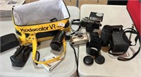 Vintage Minolta and Pentax 35mm Cameras with