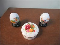2 Avon Eggs And Trinket Box