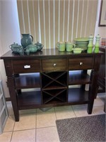 Contemporary Bar with wine storage, shelving & thr