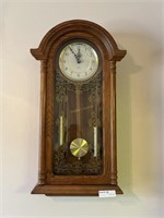 Oak dome top wall clock Verichon battery operated