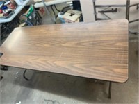 6FT FOLDING WOOD TOP TABLE