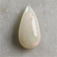 CERT 2.60 Ct Ethiopian White Fire Opal, Pear Shape
