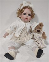 (AN) Baby doll measuring 15.5" tall and teddy