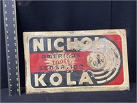 Vintage Nichol Cola Tin Embossed Advertising Sign