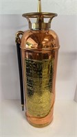 Antique, brass and copper fire, extinguisher