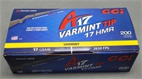 200 rnds CCI .17 HMR Ammo