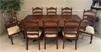 Fantastic Solid Wood  Dining Table with 8 Chairs