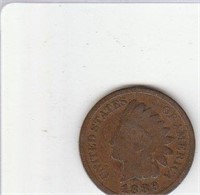 1889 US Copper Indian Head Penny