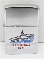 1985 FIRED USS MIDWAY ZIPPO