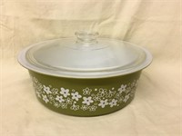 Pyrex CRAZY DAISY BIG BERTHA Casserole w Lid #664