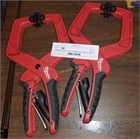 Pair Of Milwaukee Tools 9" Grip Clamps