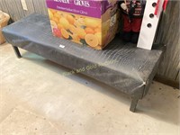 Long Low Vinyl Covered Bench