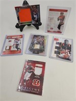 SIX BENGALS PLAYERS GAME JERSEY CARDS BUNDLE