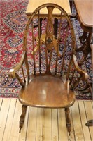 WOODEN CARVED ROCKING CHAIR