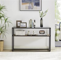 48.03" Console Entryway Table Modern Open Glass