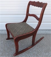 Small Dark Wood Rocking Chair