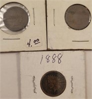 (3) Indian Head Cents **