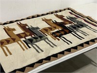 Vintage Hand-Woven llama Rug/Tapestry