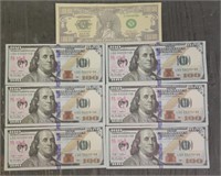 (6) Novelty $100 Bill's & $1,000,000 Bill