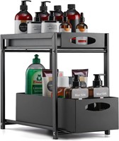 Under Sink Organizer - 2 Tier Slide Out Shelf