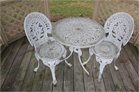 cast aluminum bistro set