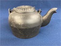 #3 Cast Iron kettle, has hole in the bottom, has