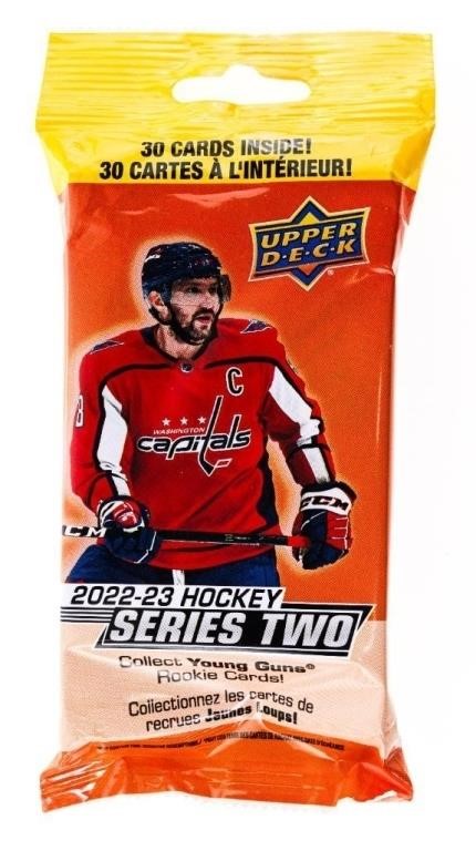 UD 2022-23 Hockey Series Two  Wax Paxk Sealed x 30