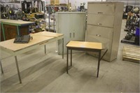 FILE CABINET, STORAGE LOCKER, TABLE, END TABLE,