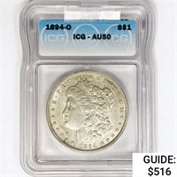 1894-O Morgan Silver Dollar ICG AU50