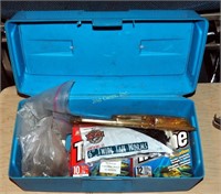 Plastic Tackle Box & Vintage Lures Tackle Etc Lot