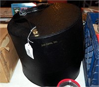 Tall Vinyl Ladies Zipper Wig Storage Hat Box