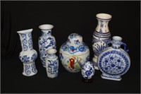 Group of 7 Chinese Blue/White Porcelains