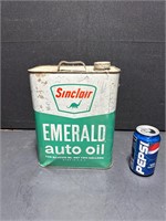 2 GALLON SINCLAIR EMERALD MOTOR OIL CAN