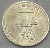 (KK) 1972 Silver Round Universaro 1oz Coin