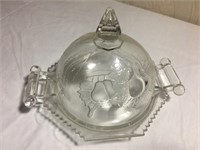 Ornate Butter Dome and Plate