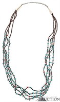 Turquoise Heishi Bead Necklace