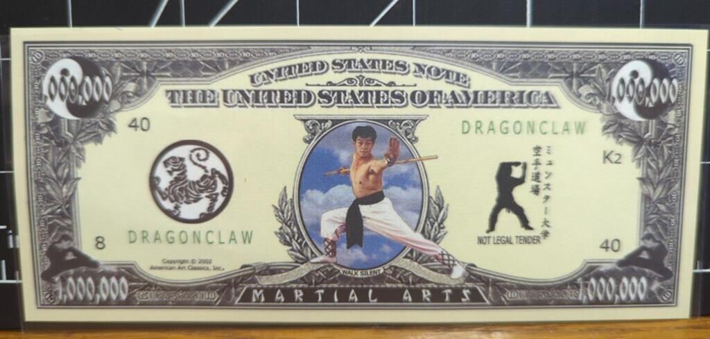 Martial arts million dollar bank note