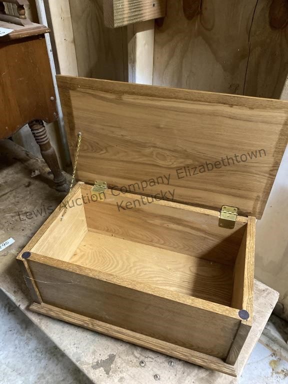 Small wooden chest 20 inches wide 7 inches deep