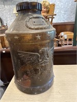 Glass eagle milk jug