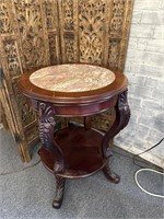 Marble top rosewood table