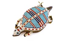 Antique Plains Indian Beaded Turtle Fetish