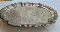 Silver plated serving platter.  14½"×11¼"