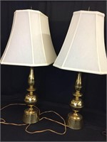 Large Brass Side Table Lamps