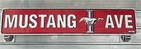 Mustangs Ave. Metal Sign 24”
