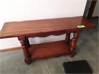 MATCHING WOOD HALL TABLE - MATCHES LIVING ROOM