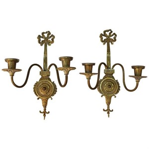 O.C. White Co. Neoclassical Style Brass Sconces