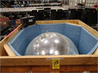 (1) 40" Mirror Ball in Crate w/ Center Stage Pin