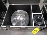 (1) 18" Mirror Ball w/ Spinner and Case