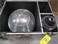 (1) 18" Mirror Ball w/ Spinner and Case