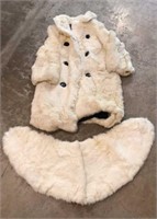 Vintage Fur Coat and Fur Shawl